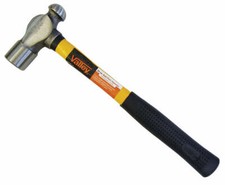 24oz Ball Peen Hammer with Fiberglass Handle  Rubber Grip