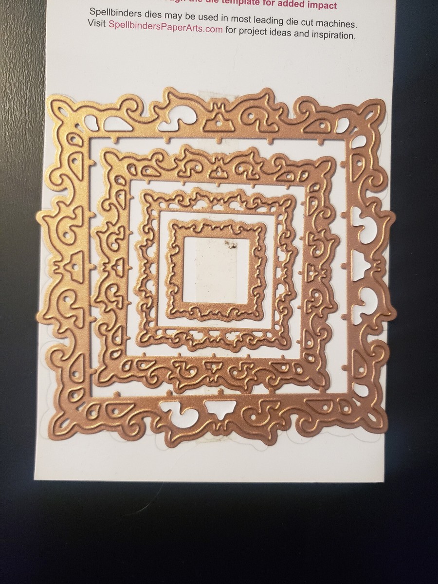 Spellbinders Nestabilities Decorative Elements Dies-Fleur De Lis Squares (並行輸入品) Spellbinders Nestabilities Decorative Elements Dies-Fleur De