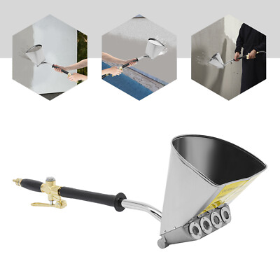 #ad 4 Jets Stucco Sprayer Cement Plaster for Wall Mortar Spray Hopper Gun Paint Tool $47.33