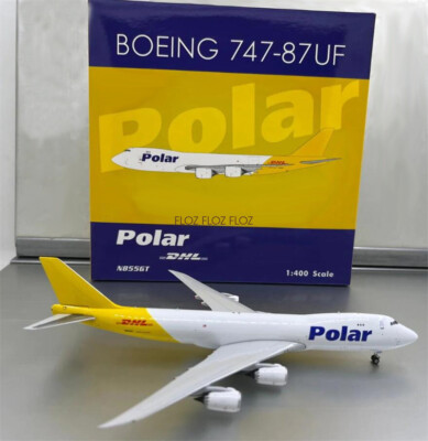 飛行機模型1/400ダイキャスト ポーラーDHL塗装747-8F N858GT 1/400 B747-8F（貨物型） ポーラーエアカーゴ DHL塗装 N853GT