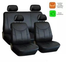 Premium Autositz-Abdeckung 5x Schwarz  Eleganter Schutz für Alfa Romeo Audi BMW