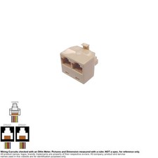 Adapter RJ 45 RJ45 8P8C 8 Pin 2 Way Data Male Female Ethernet Splitter 78131B