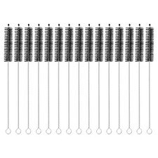 15Pcs Drinking Straw Cleaning Brushes, 8" x 5/8" Nylon Straw Brush Black