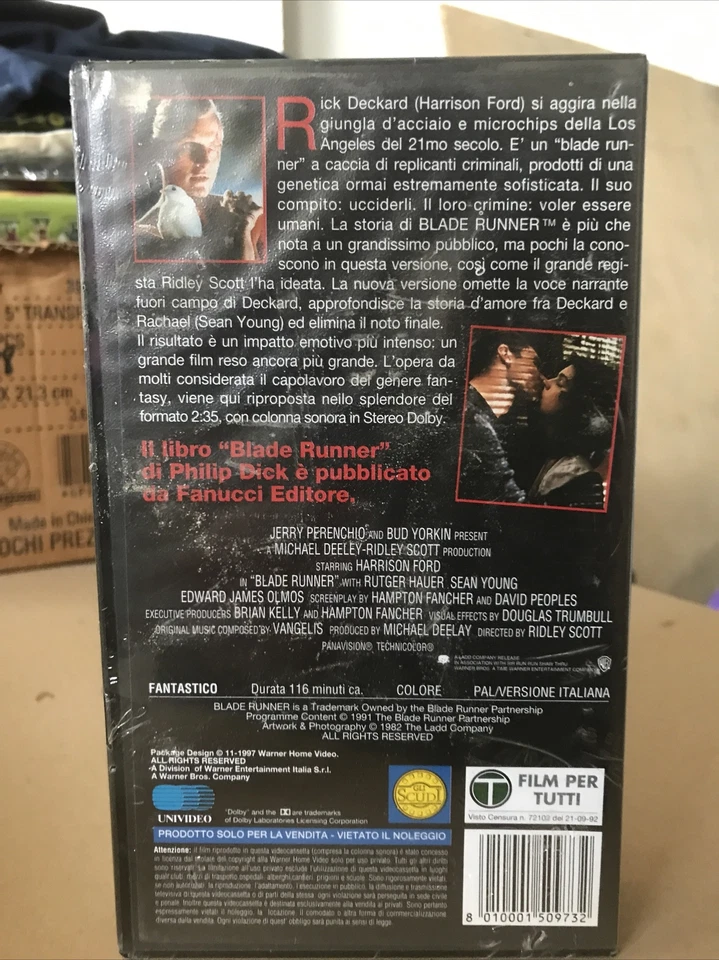 Blade Runner Director’s Cut Vhs New & Sealed - Immagine 2 di 4
