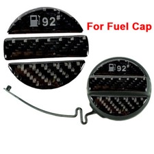 Real Carbon Fiber Trim 92 Gas Tank Cap Fuel Filler Cover Gel Sticker MSS J
