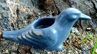 Latex raven crow candle holder mold with plastic backup 8''L from beak to tail