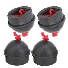 4pcs Pool Chalk Holders with Cord Rubber Pool Billiard Cue Chalk Holder Cue C...