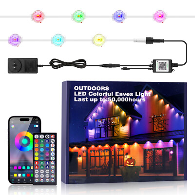 50/100/150/200/300/500FT Permanent Outdoor Eaves Light Smart RGB APP Control Kit