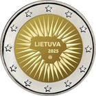 Lithuania 2025 BU 2 euro coin card For the defence	Shipping February or March