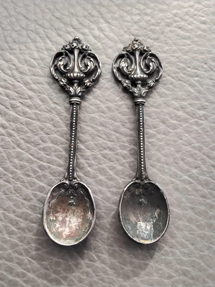 Cuillère pour Saleron Métal Argenté Lot de 2 Cuillères - Photo 1/4