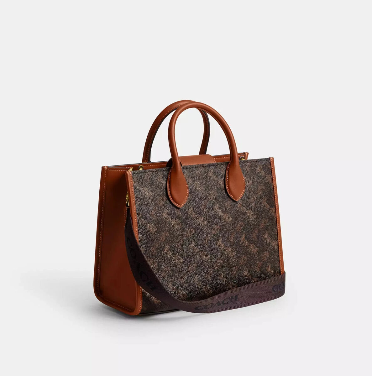 Coach Ace Tote Bag 26 With Horse And Carriage Print-Brass Coach Ace Tote Bag 26 With Horse And Carriage Print-Brass