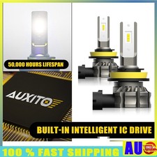 AUXITO Qty2 H11 H8 White LED Light Fog Bulb 6000LM LED High Low Beam 6500K 30W