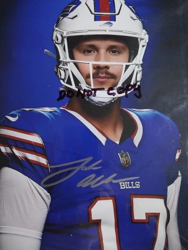 Josh Allen Signed 8x10 Photo Matte Finish LOA Genuine Athentic