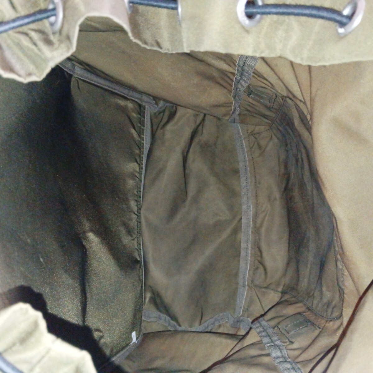 Good Condition Prada V135 Large Capacity Nylon Backpack Olive Women s Men s from thumbnail 8