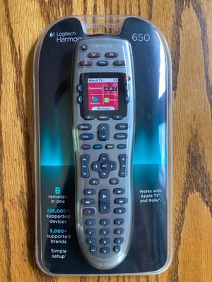 Logitech Harmony 650 Universal Remote Control Color Screen Silver NEW SEALED