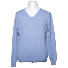 Cruciani, Pullover, Größe: 52, Blau, Baumwolle, Einfarbig, Feinstrick #Og7