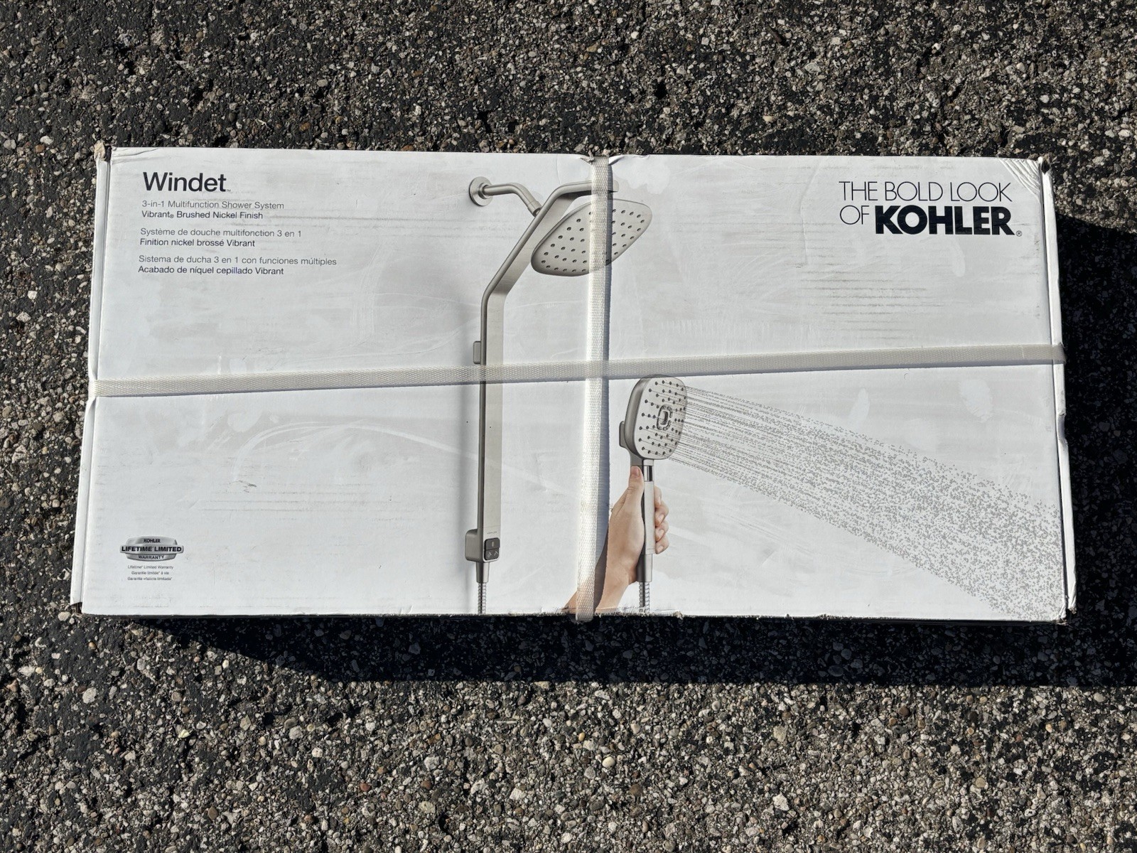 KOHLER Windet Showering Rail Combo in Vibrant Brushed Nickel K-R27971-G-BN