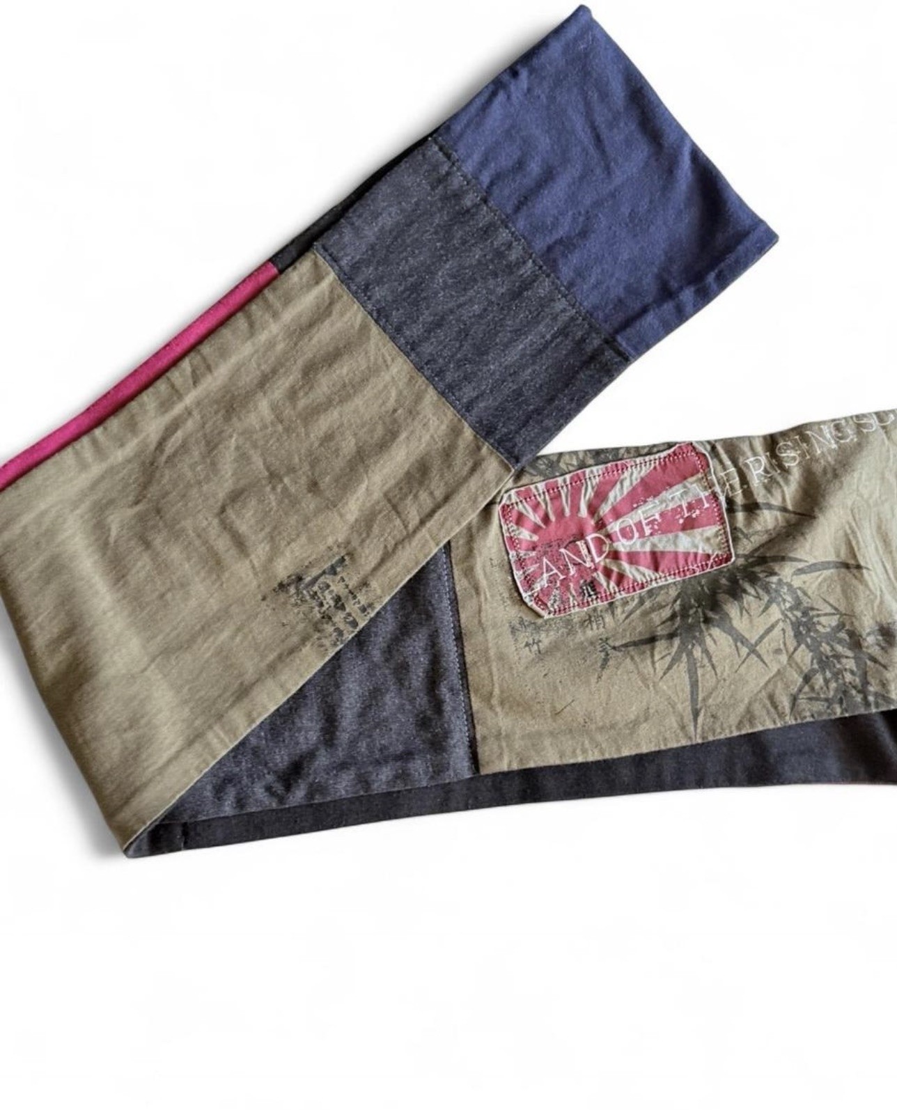 Reworked Foo Fighters Patchwork Scarf Upcycled Ba… - image 2