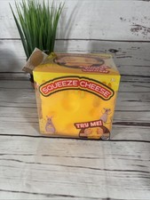 Sunny Days Jumbo Squeezy Cheese Yellow Squishy Toy Stress Relief Sensory Fun 5"