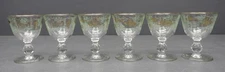 LIBBEY Vtg Lot of 6 Marine Sea Life 4" Cordial Bar Drink Glasses