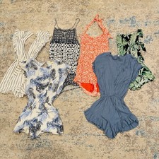 Women  s Summer Short Rompers Bundle Of 6 Multi Brand Size XS