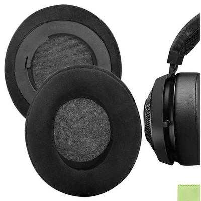 Geekria Velour Ear Pads for Razer Kraken Pro V2, 7.1 V2, Headphones (Black)