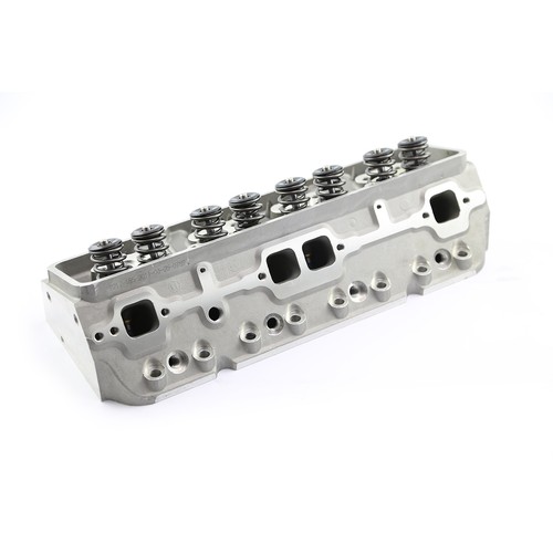 SBC Chevy 350 Complete Straight Aluminum Cylinder Heads 190cc 64 Studs G Plates - Picture 2 of 4