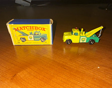Matchbox Series No. 13 Dodge Wreck Tow Truck Bp Yellowgreen Diecast W Box Matchbox Series No. 13 Dodge Wreck Tow Truck Bp Yellowgreen Diecast W Box