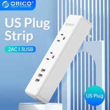 ORICO US Power Strip Surge Protector with 2 AC Outlets 3 USB Ports 3.28 FT Cable