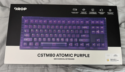 #ad New Drop CSTM80 Atomic Purple TKL RGB Mechanical Keyboard Gateron Milky Yellow $77.84