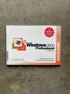 Microsoft Windows 2000 Professional Quick Start Guidebooklet