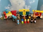 Vtg Fisher Price Little People Play Family Circus Train 991 + Extras