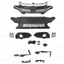 For Honda FIT EX 2018-20 Front Chrome Grilles/Bumper Headlight Bracket/Fog Light