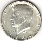 1964 Kennedy Half Dollar in BU condition ~ PLEASE SEE THE SCAN         stk ken11