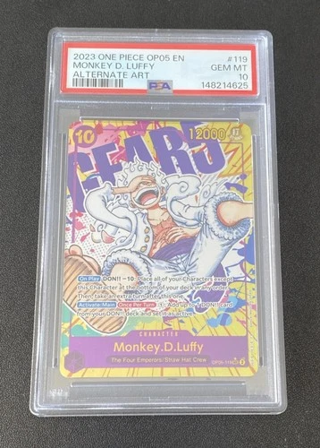 Monkey D. Luffy PSA 10 One Piece OP05-119 Gear 5 Alternate Art English Gem Mint