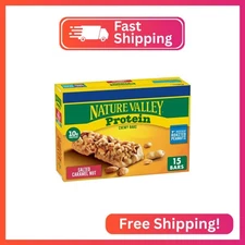 Nature Valley Protein Chewy Snack Bars, Salted Caramel Nut, 15 Bars, 21.3 oz