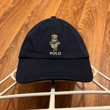 Polo Ralph Lauren Polo Bear Hat Cap Kids 4-7 Navy Blue Preppy Adjustable