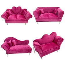 Dutch Flannel Jewelry Case Sofa Inspired Design Rose Color Compact Travel