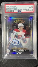 2021-22 Upper Deck Stature Cole Caufield Canadiens Rookie Auto /49 PSA 9!!