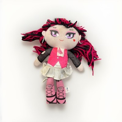 2013 Monster High Plush Mattel Draculaura Freaky & Fabulous Rag Dolly Pink, Red 