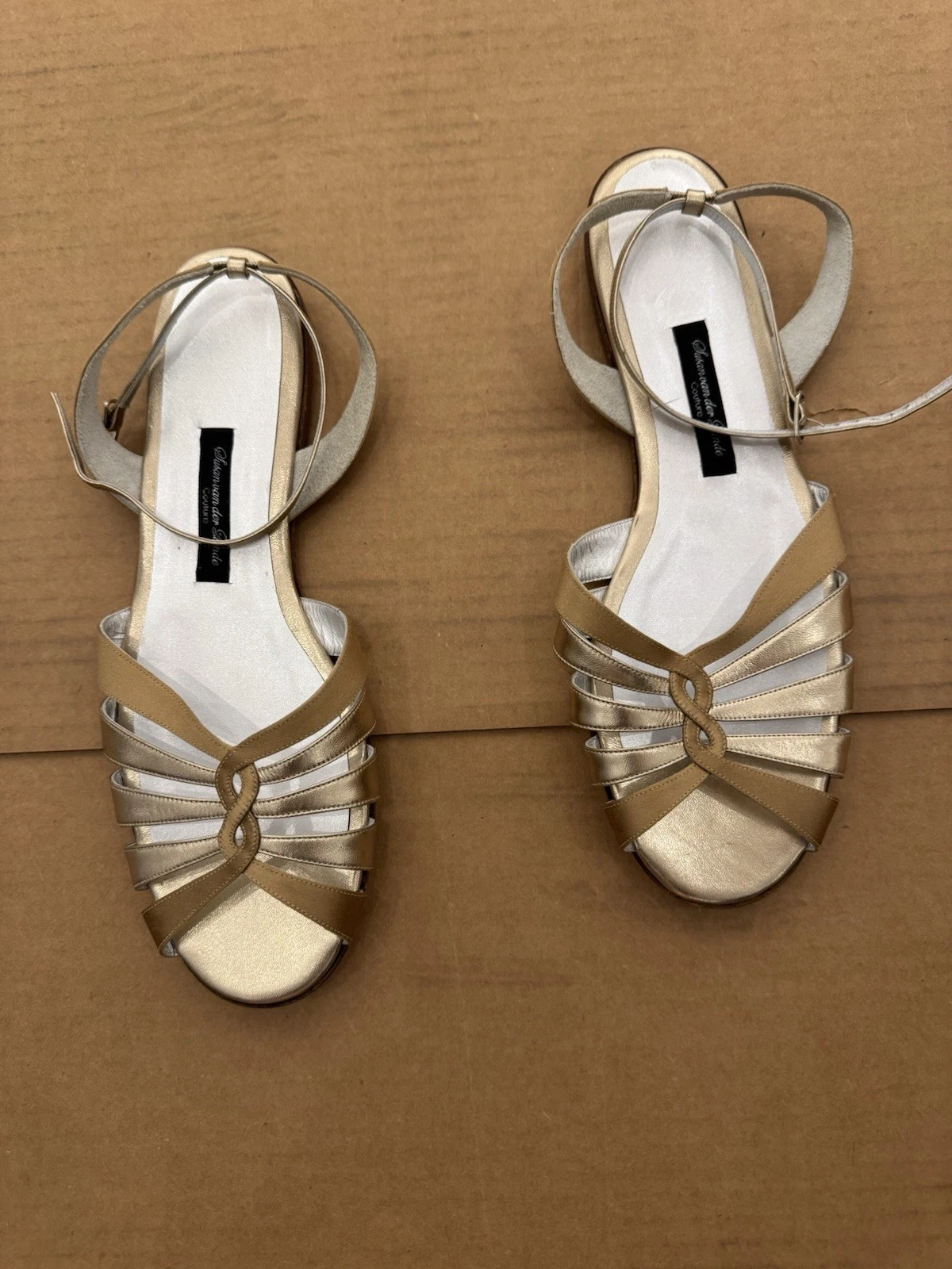 VANS Sandali bassi Susan van Der Linde Couturw in pelle metallizzata taglia 41 1 2