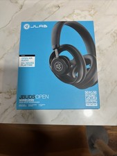 JLab JBuds Open Wireless Bluetooth Open-Back Headband Headphones Mic Black
