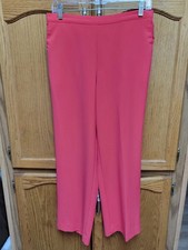 Coral Business Slacks By Alfred Dunner Sz 10. Flat Front, Elastic Waist Back.