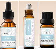 Set Of 3 Vitality Extracts CALM Pure Essential Oil~30ml,10mlx2  100% Natural NEW