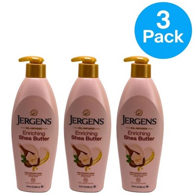 Jergens Enriching Shea Butter Body Lotion - Oil-Infused Moisturizer - 3 Pack