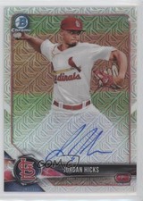 2018 Bowman Mega Box Chrome Mojo Refractor Auto Jordan Hicks #BMA-JH Auto 0io