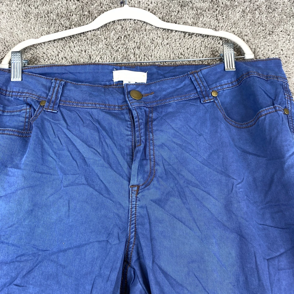 Forever 21 Skinny Jeans Women's Plus Size 18 Blue Mid Rise Dark Wash 5-Pocket - Image 2 of 4