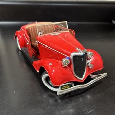 Solido Ford V8 1936 1:18 Diecast Car Red Brown Opening Doors Made in France