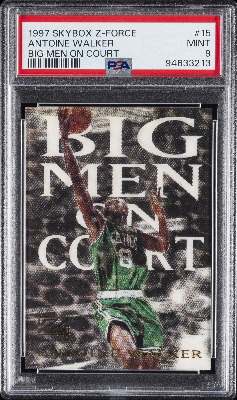 1997 SKYBOX Z-FORCE BIG MEN ON COURT #15 ANTOINE WALKER PSA 9