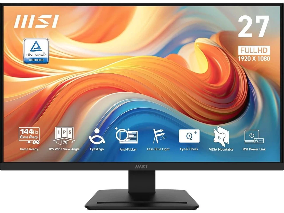 MSI PRO MP273L E14 27-inch IPS 1920 x 1080 (FHD) Gaming Office Monitor, 144Hz, - Image 2 of 4